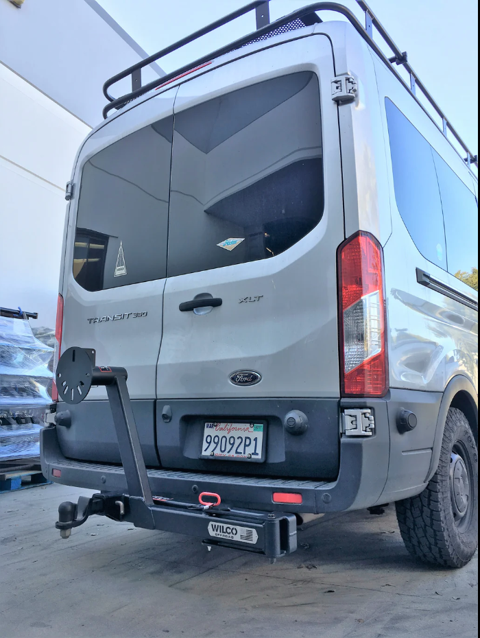The Ultimate Tire Carrier for Adventure Vans