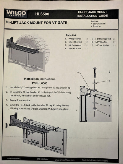 Hi-Lift Jack Mount Kit
