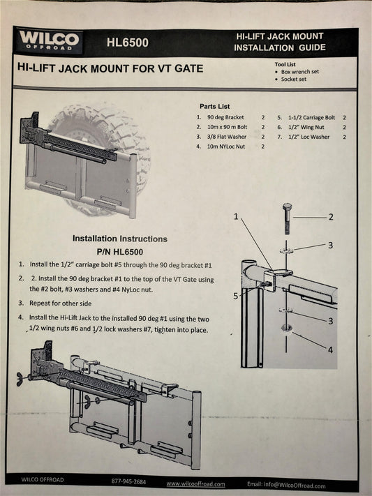 Hi-Lift Jack Mount Kit